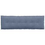 vidaXL Coussin de Dos Bleu 160 x 50 cm Tissu en velours côtelé