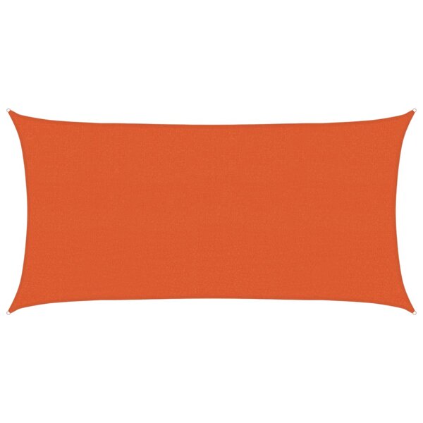 vidaXL Voile d'ombrage 160 g/m² Orange 2 5x4 5 m PEHD