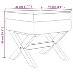 vidaXL Tabouret de rangement Gris foncé 45x45x49 cm Velours