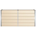 vidaXL Jardinière Ivoire 160 x 40 x 75 cm Acier