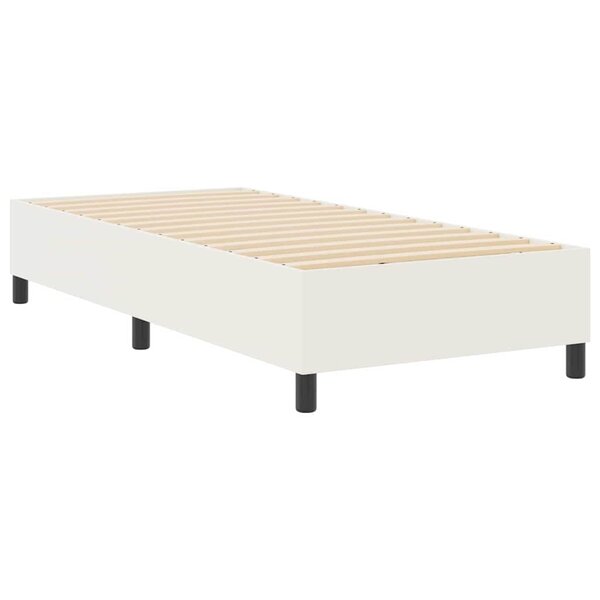 vidaXL Lit à ressorts Crème 90 x 190 cm Tissu en velours côtelé