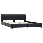 vidaXL Cadre de lit Noir Similicuir 160 x 200 cm