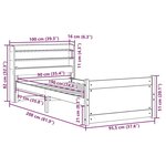 vidaXL Cadre de lit avec tête de lit sans matelas 90x190 cm