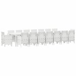 vidaXL Ensemble de salle à manger pour jardin 17 Pièces Blanc Rattan Polt