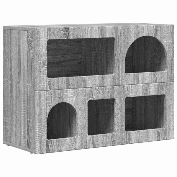 vidaXL Buffet Gris Sonoma 80 5 x 35 x 59 cm Bois d'ingénierie
