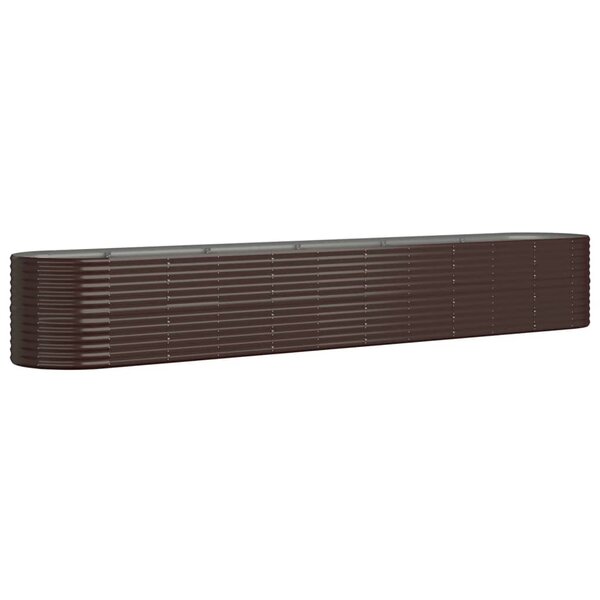 vidaXL Lit surélevé de jardin Acier galvanisé marron