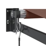 vidaXL Auvent manuel rétractable marron 350x250 cm