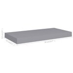 vidaXL Étagère murale flottante gris 50x23x3 8 cm MDF