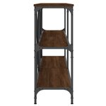 vidaXL Table console chêne marron 160x30x75cm bois d'ingénierie et fer