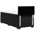 vidaXL Sommier à lattes de lit et matelas Noir 80x200 cm Velours