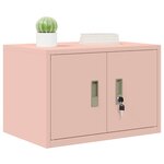 vidaXL Armoire de rangement Rose 60 x 40 x 40 cm Acier