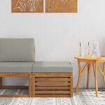 vidaXL Pouf d'Extérieur Bois d'Acacia Massif Naturel