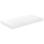 vidaXL Étagère murale flottante 4 Pièces Blanc brillant 50x23x3 8 cm MDF