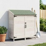 vidaXL Abri de jardin Blanc 106 5 x 56 x 113 5 cm Bois de Sapin Massif