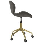 Vidaxl chaise pivotante de salle à manger gris foncé velours