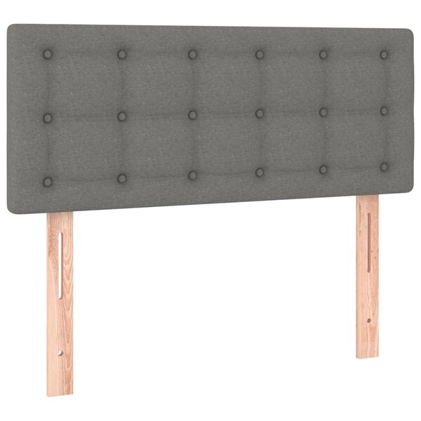vidaXL Tête de lit Gris foncé 90x5x78/88 cm Tissu