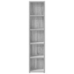 vidaXL Armoires à CD 2 Pièces Sonoma gris 21x16x93 5 cm Bois d'ingénierie