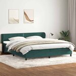 vidaXL Sommier à lattes de lit et matelas vert foncé 180x220cm velours