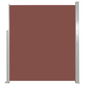 vidaXL Auvent latéral rétractable de patio 100x500 cm Marron