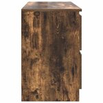 vidaXL Meuble TV chêne fumé 100x35x54 cm bois d'ingénierie