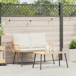 vidaXL Ensemble de salle à manger pour jardin 2 Pièces Naturel polyrotin