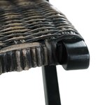 vidaXL Chaise de relaxation rotin kubu naturel et bois d'acajou massif
