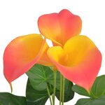 vidaXL Plante artificielle avec pot Lis Calla 85 cm Rouge et Jaune