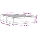 vidaXL Cadre de lit sans matelas blanc 150x200 cm bois de pin massif