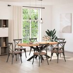 vidaXL Dessus de table 220x100x4 cm bois de chêne massif ovale