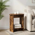 vidaXL Table d'appoint Chêne fumé 50 x 39 5 x 55 cm Bois d'ingénierie