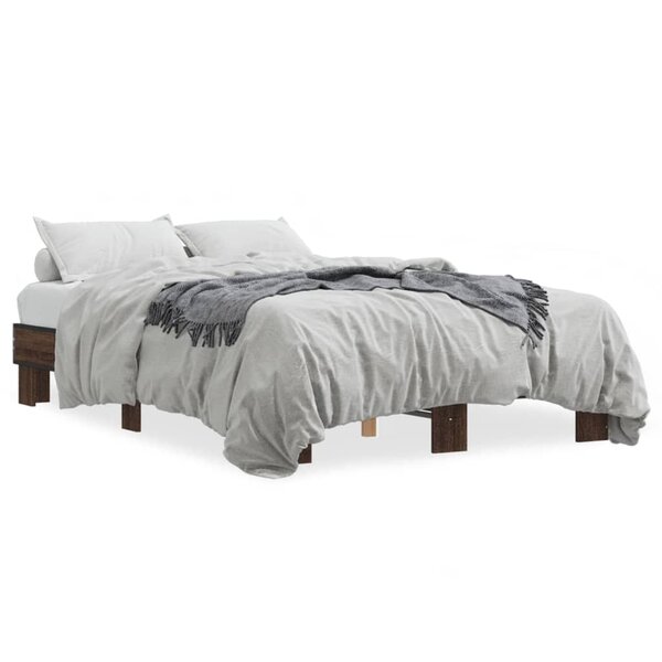 vidaXL Cadre de lit sans matelas chêne marron 120x200 cm