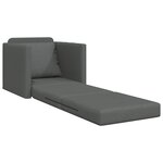 vidaXL Sofa lit 2-en-1 gris foncé 74x77x81 cm tissu