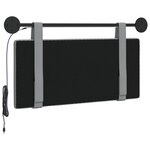 vidaXL Tête de lit suspendue Avec lumière LED Gris clair Tissu