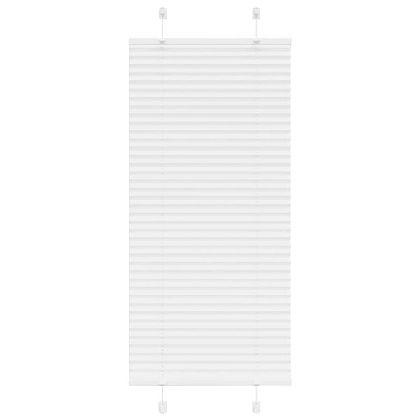 vidaXL Store plissé blanc 55x150 cm largeur du tissu 54 4 cm polyester