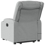 vidaXL Fauteuil inclinable de massage électrique Gris clair Tissu