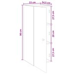 vidaXL Armoire Murale 33 x 34 5 x 90 cm Bois d'ingénierie Gris béton