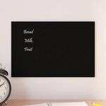 vidaXL Tableau noir magnétique mural Noir 30x20 cm Verre trempé
