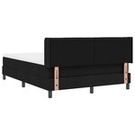 vidaXL Lit à ressorts avec matelas Noir 200 x 140 cm Polyester
