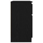 vidaXL Buffet avec tiroir chêne noir 71x35x65 cm bois d'ingénierie