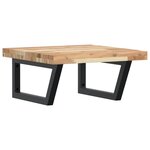 vidaXL Étagère de vasque murale acier et bois massif d'acacia