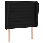 vidaXL Sommier à lattes de lit avec matelas Noir 100x200 cm Tissu