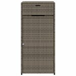 vidaXL Armoire de rangement de jardin gris 55x55x111 cm résine tressée