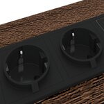 vidaXL Table de nuit avec station de chargement Chêne marron