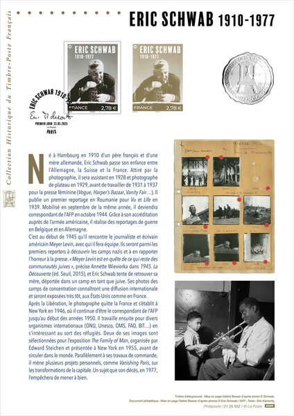 Document philatélique - Eric Schwab (1910-1977)