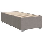 vidaXL Sommier à lattes de lit avec matelas Taupe 100x200 cm Tissu