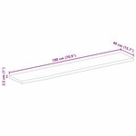 vidaXL Dessus de table à bord vivant 180x40x2 5cm bois massif manguier