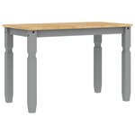 vidaXL Table à manger Corona gris 112x60x75 cm bois massif de pin