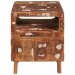 vidaXL Table d'appoint Marron 40 x 40 x 49 cm Bois Recyclé Solide