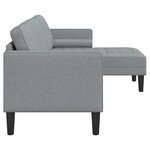 vidaXL Ensemble de Canapés Gris clair 173 x 131 x 67 cm tissu