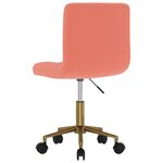 vidaXL Chaises pivotantes à manger lot de 2 rose velours